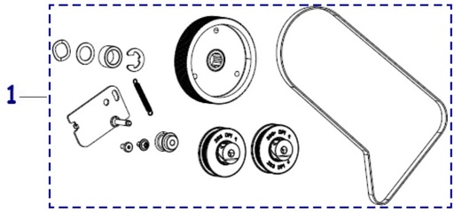 [P1083347-016] Kit Main Drive System (includes pulleys and belt for all dpi) ZT510
