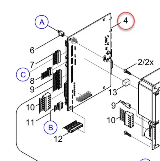 [5551353.001] Mạch điều khiên cho máy in Cab EOS2/300, Mã: 5551353.001, Hiệu Cab